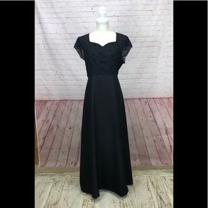 Formal Fashions Long Black Dress.